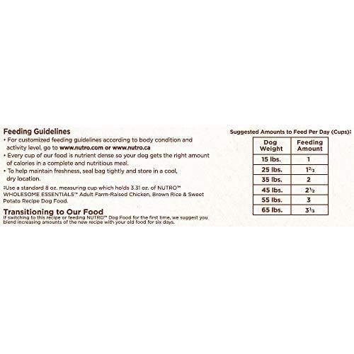 NUTRO WHOLESOME ESSENTIALS Natural Adult Dry Dog Food Farm-Raised Chicken, Brown Rice & Sweet Potato Recipe, 30 lb. Bag