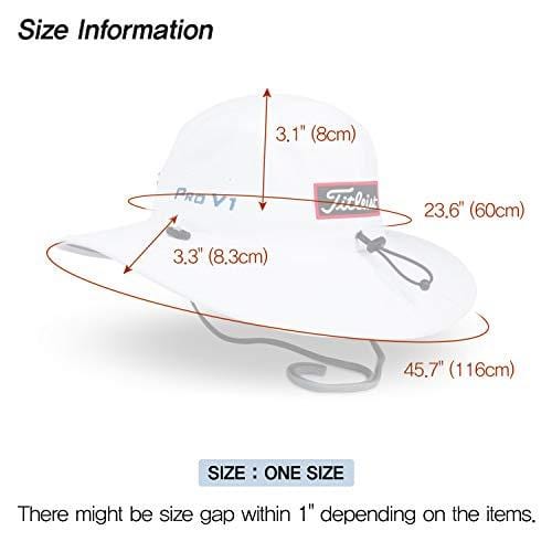 Titleist Men and Women's Golf Caps (Tour Aussie, White/Harbor Blue, Adjustable)