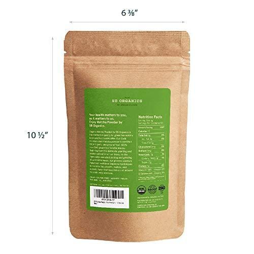 SB Organics Matcha Green Tea Gold Premium Powder - USDA Organic Non-GMO Classic Standard Culinary Ground Powder for Baking, Smoothies, Coffee, Tea - 16 oz