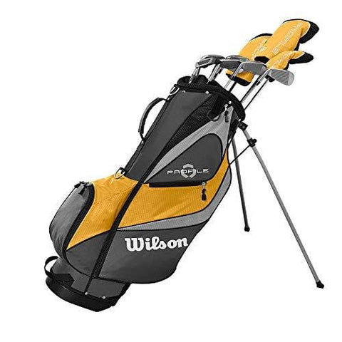 Wilson Profile XD Men's RH Flex Graphite Steel Golf Club Stand Bag Set, Gold