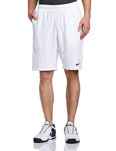 Nike Men's N.E.T. 11 Inch Woven Short (White/Black, Medium)