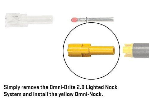 Tenpoint Omni-Brite 2.0 Omni-Cap/Nock for Crossbow Arrows, Yellow, 6 Pack (HEA-342.6Y)