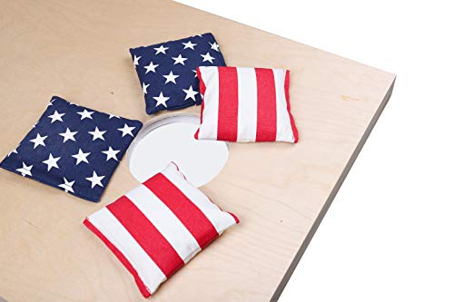 JST-GAMEZ Weather Resistant Cornhole Bags Duck Cloth Set of 8 Regulation Size with Portable Carrying Bag Official Bean Bags for Cornhole Games