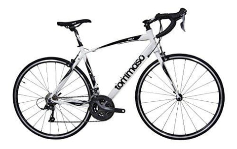 Tommaso Imola Endurance Aluminum Road Bike, Shimano Claris R2000, 24 Speeds - White - Medium