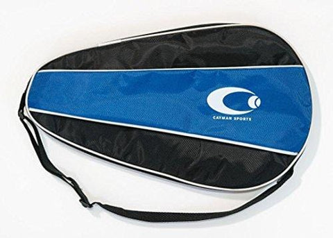 Single Waterproof Pickleball Paddle Case - Best Pickleball Paddle Cover for wide body paddles with Bonus Storage for accessories (Blue)