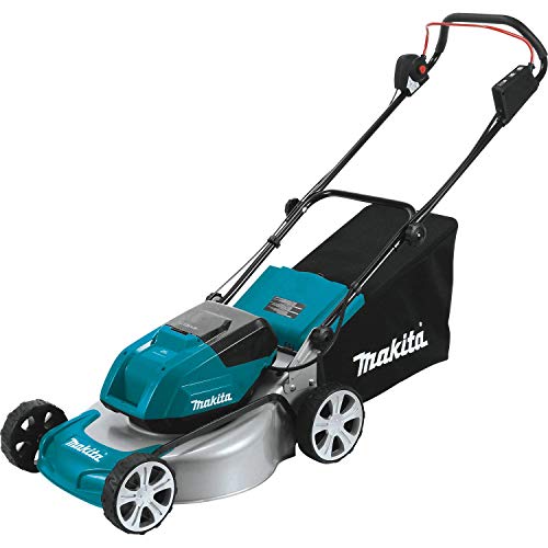 Makita XML03PT1 18V X2 (36V) LXT Lithium‑Ion Brushless Cordless (5.0Ah) 18" Lawn Mower Kit with 4 Batteries, Teal