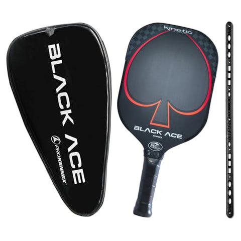 PROKENNEX Black Ace Pro with Paddle Cover and Replaceable Edge Guard - Pickleball Paddle with Toray Carbon Fiber Face - Comfort Pro Grip - USAPA Approved