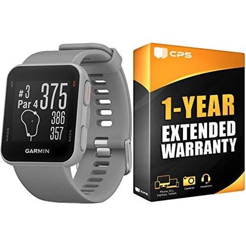 Garmin Approach S10 Lightweight GPS Golf Watch, Powder Grey - (010-02028-01) w/ 1 Year Extended Warranty