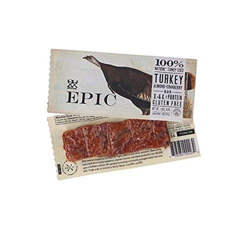 Epic All Natural Meat Bar, 100% Natural, Turkey, Almond & Cranberry, 1.5 ounce, 12 Count