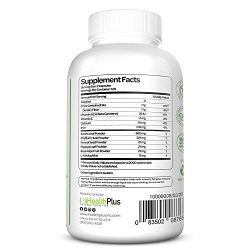 Health Plus Super Colon Cleanse: 10-Day Cleanse -Detox |  6 Cleanses, 240 Capsules