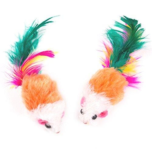 Aftermarket Furry Pet Cat Toys Mice, Cat Toy Mouse, Pet Toys for Cats, Cat Catcher for Feather Tails, 10 Counting