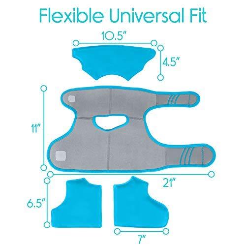 Vive Ankle Ice Pack Wrap - Foot Cold / Hot Compression Brace - Adjustable Freeze Support For Cooling / Heating Achilles Injuries, Tendonitis, Plantar Fasciitis, Sore Feet, Inflammation, Muscle  Sprain