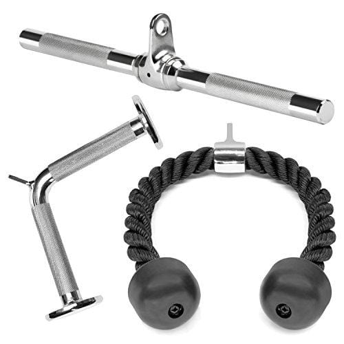 A2ZCARE Tricep V Shaped Press Down Bar (Tricep Rope + Rotating Bar + V Shape)