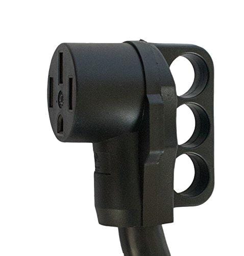 50 Amp Cynder 02016 RV Camper Electrical Extension Cord 50' ft with Handle (50 Feet, Black)