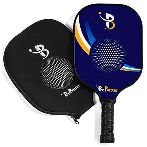 ProBetter Pickleball Paddle Graphite Face Polymer Honeycomb Core - Edge Guard - Racket Cover - Premium Cushion Grip Provides Perfect Balance Power Control for Players of All Levels