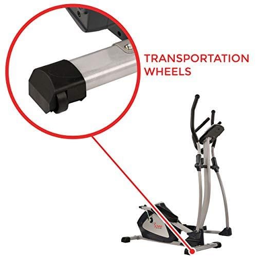 Sunny Health & Fitness Magnetic Elliptical Trainer Elliptical Machine w/  LCD Monitor and Heart Rate Monitoring - Endurance Zone - SF-E3804