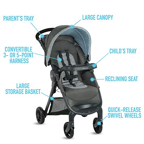 Graco FastAction SE Travel System | Includes FastAction SE Stroller and SnugRide 30 LX Infant Car Seat, Carbie