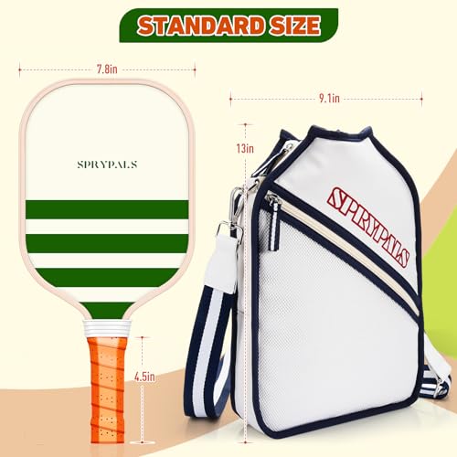 Sprypals Pickleball Paddles,USAPA Approved Fiberglass Surface with Polypropylene Core Pickleball Set Premium Pickleball Rackets Pickleball Paddle Set for Men Women