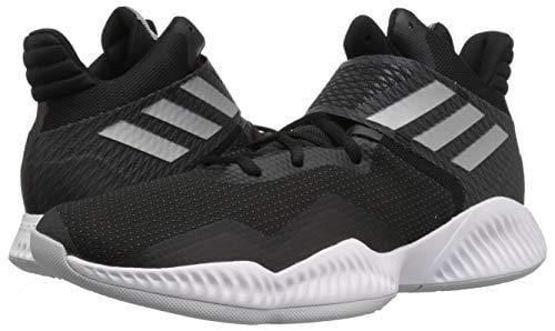 adidas Men's Explosive Bounce 2018 Basketball Shoe, Black/Silver Metallic/Light Solid Grey, 11 M US
