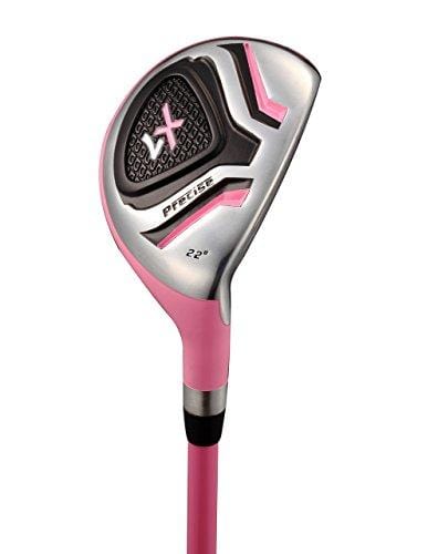 Distinctive Girls Right Handed Pink Junior Golf Club Set for Age 6 to 8 (Height 3'8" to 4'4") Set Includes: Driver (15"), Hybrid Wood (22, 2 Irons, Putter, Bonus Stand Bag & 2 Headcovers [product _type] Precise - Ultra Pickleball - The Pickleball Paddle MegaStore