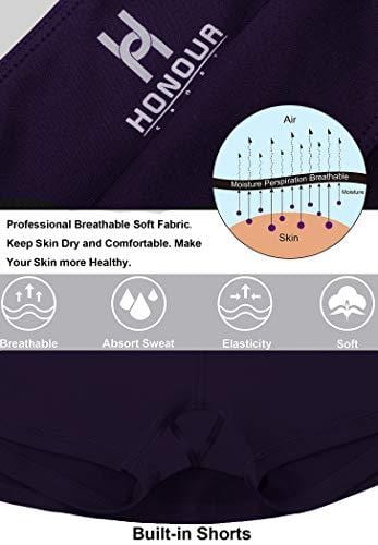 Women's Workout Active Skorts Sports Tennis Golf Skirt Built-in Shorts Casual Workout Clothes Athletic Yoga Apparel Deep Purple