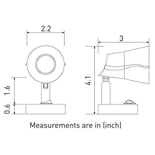 Dream Lighting 12V LED Reading Lights - Map Lights with Frosted Glass Lampshade - Cool White Lighting Chart Lights for RV, Camper, Motorhome and Marine Pack of 2