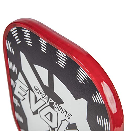 Onix Graphite Evoke XL Pickleball Paddle Features Polypropylene Core, Graphite Face, and Oversized Shape, White
