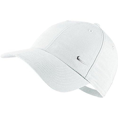 Nike Men's Metal Swoosh Cap (One Size, White)
