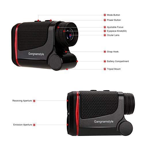 GangnamStyle Golf Rangefinder for Flag-Lock and Distance/Speed/Angle Measurement Range Finder +/-0.3Yards Precision for Golf Sports, Hunting, Climbing, Archery (RF01-800B)