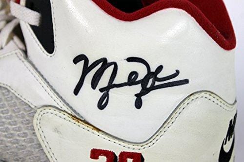 Bulls Michael Jordan Signed 1990 Game Used Nike Air Jordan V Shoes BAS