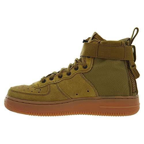 Nike Kids SF AF1 Mid Basketball Shoe (GS) (5 M US Big Kid, Desert Moss)
