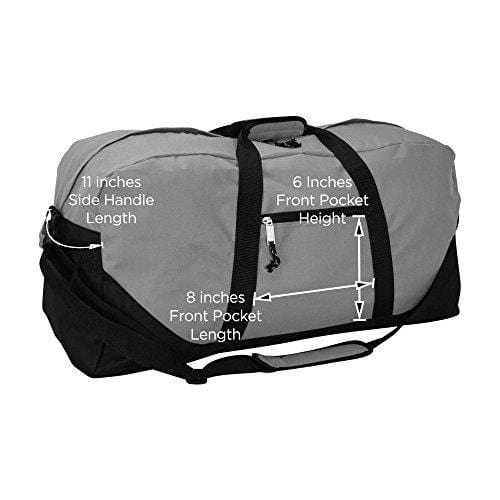 DALIX 25" Big Adventure Large Gym Sports Duffle Bag in Gray