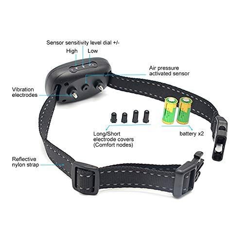 POP VIEW Dog Bark Collar for Small, Medium, Large Dogs, Anti Bark Collar with Sound and Vibration, No Shock, Harmless & Humane