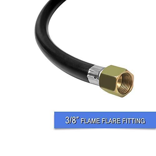 GASPRO 18 FT Quick Connect Propane Hose for RV to Grill, RV Stove Hose Connection, BBQ Quick Release LP Gas Line for Camp Chef - 3/8 Female Flare Fitting x 1/4 Full Flow Quick-Connect Male Plug