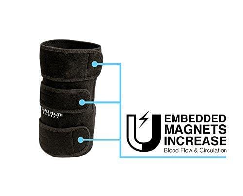 Knee Support Sleeve Wrap By Simple Health, Adjustable Compression Brace for Magnetic Pain Relief with Neoprene Copper