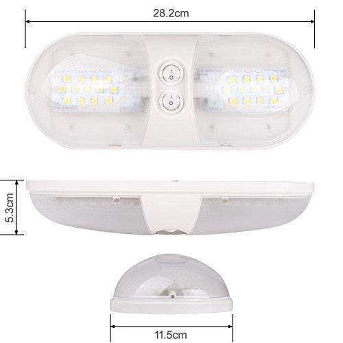 Kohree 12V LED RV Ceiling Dome Light Fixture, RV Interior Lighting for Trailer Camper with Switch Natural White 3 Packs (4000-4500K)