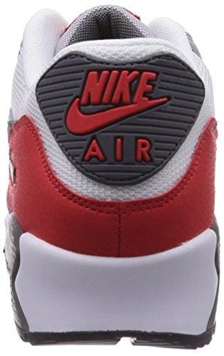 Nike Air Max 90 Essential, Men's Low-Top Trainers, Multicolor (Wolf Grey/Dark Grey/Challenge Red), 9.5 UK (44 1/2 EU)