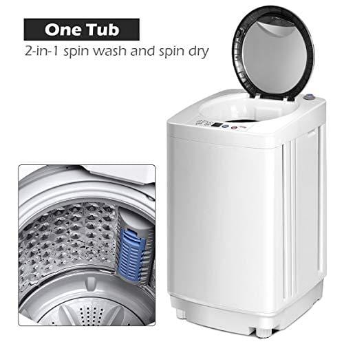 Giantex Portable Compact Full-Automatic Laundry 8 lbs Load Capacity Washing Machine Washer/Spinner W/Drain Pump
