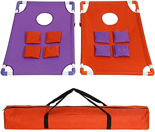 Smartxchoices 3FT X 2FT Portable PVC Framed Cornhole Toss Game Set with 8 Bean Bags and Carrying Case, Funny Party Game for Yard, Lawn, Gatherings, Outdoor, Indoor