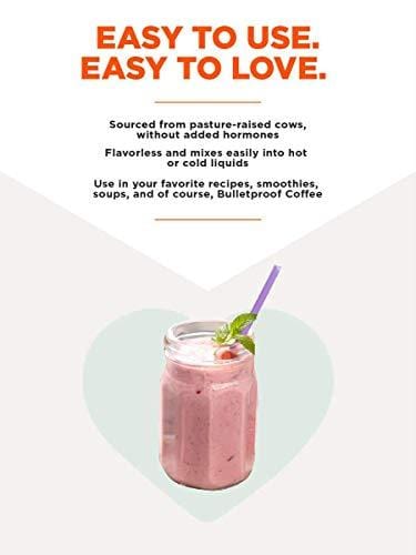 Bulletproof Collagen Protein Powder, Unflavored, Keto-Friendly, Paleo, Grass-fed Collagen, Amino Acid Building Blocks for High Performance (17.6 oz)