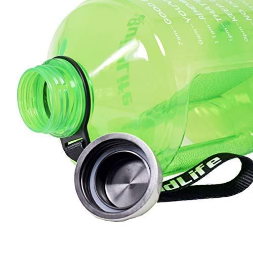 BuildLife 43OZ(1.3L) Water Bottle Motivational Fitness Workout with Time Marker |Drink More Water Daily | Clear BPA-Free |Water Throughout The Day for Child (1.3L-Green, 1.3L) [product _type] BuildLife - Ultra Pickleball - The Pickleball Paddle MegaStore
