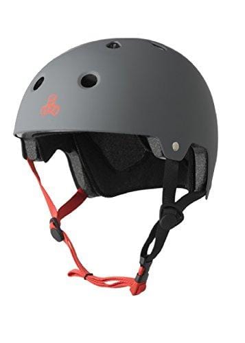 Triple Eight Dual Certified Bike and Skateboard Helmet, Gun Matte, Large / X-Large