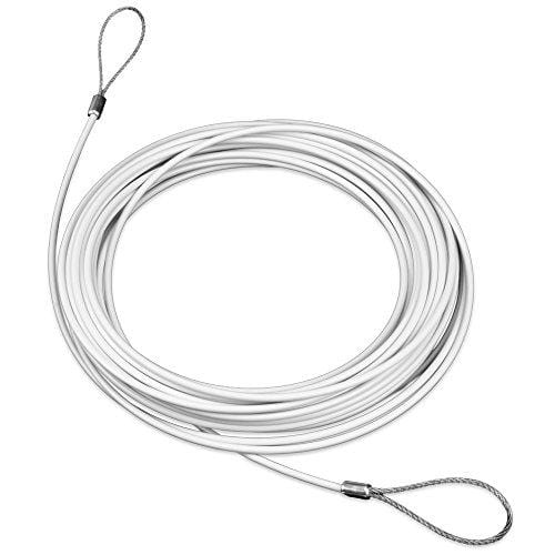 Heavy Duty 47 Ft Replacement Tennis Net Cable - Choose Color! (WHITE)