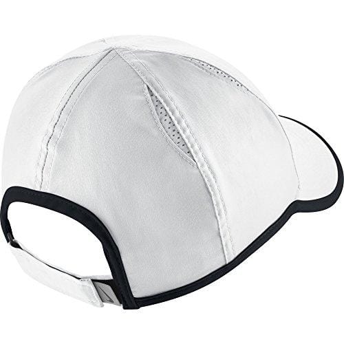 NIKE Women's AeroBill Featherlight Tennis Cap, White/Black/Black, One Size