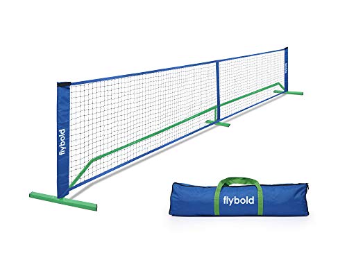 Pickleball Nets Portable Outdoor Portable Pickleball Net Regulation Size Equipment Lightweight Sturdy Interlocking Metal Posts with Carrying Bag for Indoor Outdoor Pickle Ball Game Court 22ft