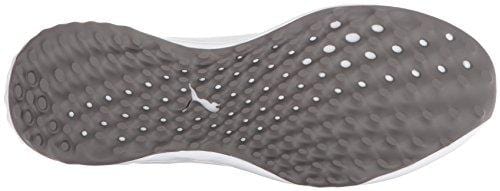 PUMA Golf Men's Grip Fusion Golf Shoe, White/Quiet Shade/Black, 11 Medium US