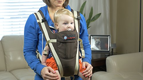 Family First Enterprises Baby Carrier 4 Position 360 Sling, Front & Rear Facing, Backpack Positions, Newborn to Toddler, Easy in & Out-Padded Straps & Waist Belt, Pink