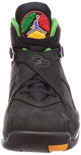 Jordan 8 Retro Men's Shoes Black/Light Concord/Aloe Verde Noir 305381-004 (8.5 D(M) US)