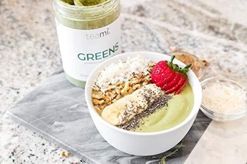Teami® Greens Veggie Superfood Powder - 30 Servings - 16 Superfoods Including Spirulina, Wheatgrass, Chlorella, Garcinia Cambogia, Acai, and Kale