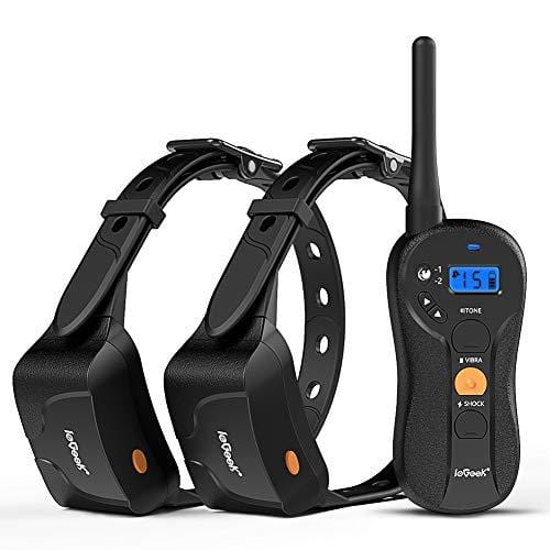 ieGeek Dog Training Collar for 2 Dogs - Rechargeable and Waterproof Shock Collar - 1960ft Blind Operation Remote Controlled Electric Collar with Tone/ Vibration/ Shock for Small/ Medium/ Large Dogs